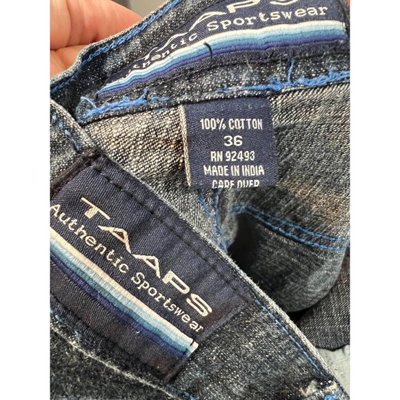 Vintage Taaps Y2K Hip Hop Baggy Skater Denim Jeans Size 36 M3 - Picture 7 of 7